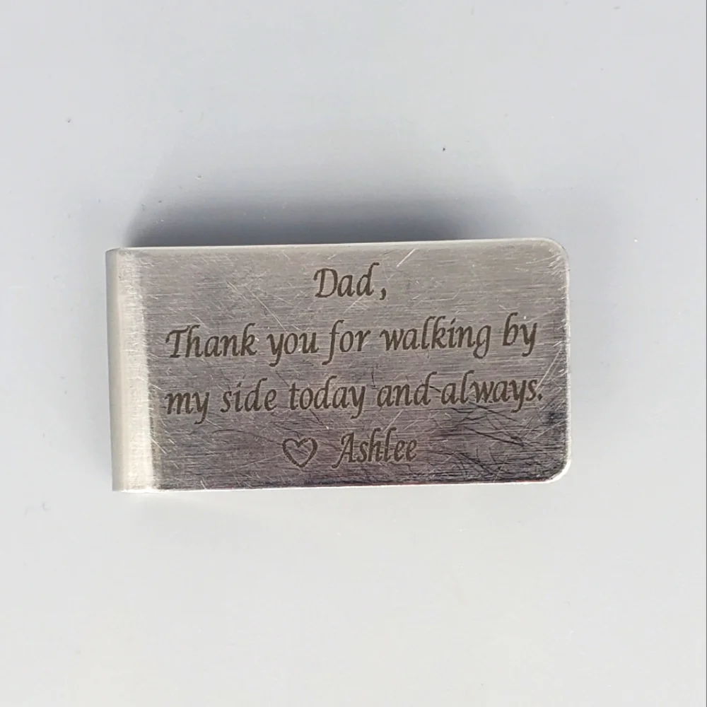 Dad Engraved Stainless Steel Money Clip